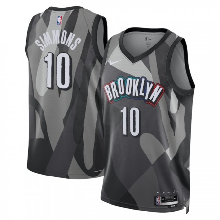 Män Brooklyn Nets Tröja Ben Simmons Nike 2024-25 City Edition Grå Swingman
